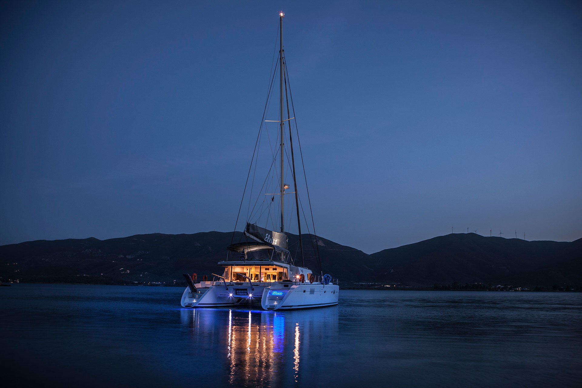 catamaran charter greece with crew